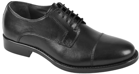 Valleverde Stringata Uomo 47871 in Pelle Nero Modello Casual. Una Calzatura Comoda Adatta per Tutte Le Occasioni. Autunno Inverno. EU 45