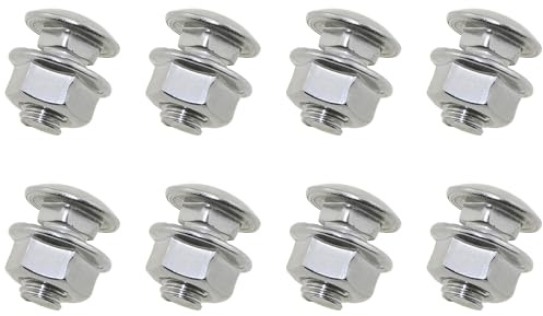 ZZHXSM 8PCS Track Bolt Garage Door Hardware Screw Nut 304 Stainless Steel Bridge Square Neck Bolt M8x16MM with Flange Female M8 for Garage Door Cable Spring and Fitting Fixed Connection