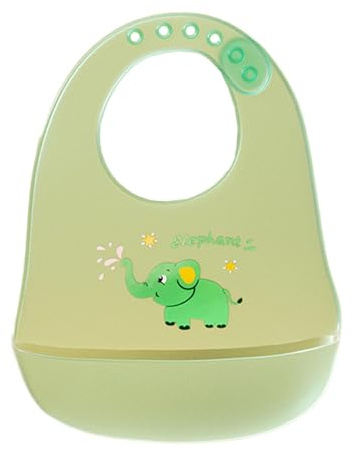 babero impermeable para bebés, baberos de alimentación para bebés | Baberos para bebé Baberos de silicona ajustables con recogedor de alimentos,Baberos de alimentación de bebé de animales lindos, babe