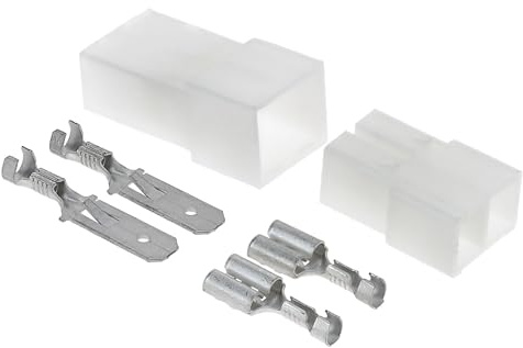 KALI-2502A Fastin-Faston Set 2-polig Flachsteckhülse I Flachstecker 0,75-1,5mm² und passende Gehäuse