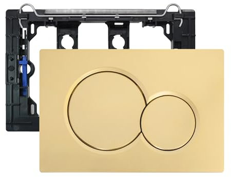 Plaque de chasse d'eau, pièce de rechange pour réservoir de toilette, ancien modèle de plaque de chasse d'eau pour Geberit Sigma01 UP320&300, double chasse d'eau, 1 pièce (or mat).