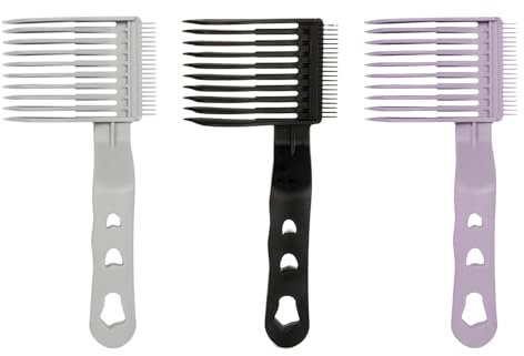3 Stück Profi Haarschneidekamm für Fade & Übergangsgestaltung, Männerkamm mit Butterfly-Design für saubere Kopfhaut, Bartstyling und Haarpflege (Haushalt & Friseursalon)