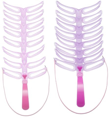 2 sets pochoir de sourcils, 8 styles Kit de mise en forme des sourcils pour débutants avec manche et sangle tête modèle pour les débutants réutilisables pour les femmes maquillage des fill