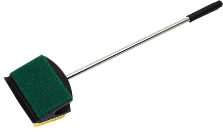 MiOYOOW Aquarium Algae Scraper, Double Sided Sponge Scrubber Cleaner Fish Tank Cleaning Brush with Long Handle for Aquariums Home