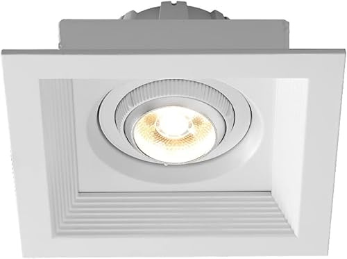 Illuminazione da Incasso a LED, lampade da Parete, faretti Quadrati da Incasso, faretti orientabili, faretti da soffitto a LED da 7 W/Luce Bianca 5700 K (Luce Naturale 4000 K) (Luce Naturale