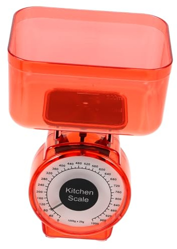 Healifty Báscula De Cocina Mecánica Ligera De Balanza De Plástico Para Pesar Alimentos Diseño Compacto Para Uso Cocina y Horneado