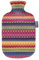 Fashy 6757 25 Wärmflasche ~ Thermoplast- Wärmeflasche mit Kuschelbezug im Peru-Design, geruchsneutral, recyclingfähig, robust und langlebig, fugenloser, schmaler Flaschenhals ~ 2,0 Liter