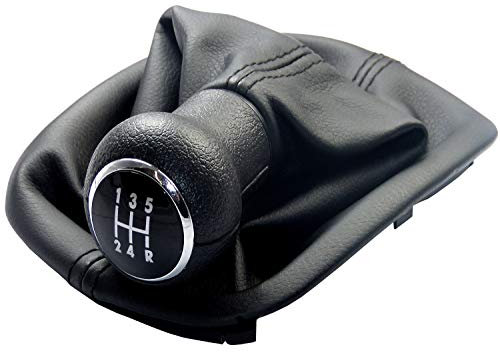 L & P Car Design L&P A257 Schaltsack Schaltmanschette Schwarz Schaltknauf 5 Gang kompatibel mit VW Passat 3B B5 1996-2000 Rahmen Komplettset Knauf Schraubgewinde Plug Play Ersatzteil für 3B0711113