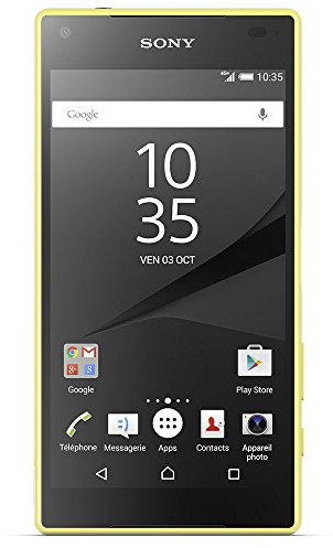Sony Xperia Z5 Compact Unlocked Smartphone 4G (Screen: 4.6 Inches – 32 GB – Simple Nano-SIM – Android 5.1 Lollipop) Yellow