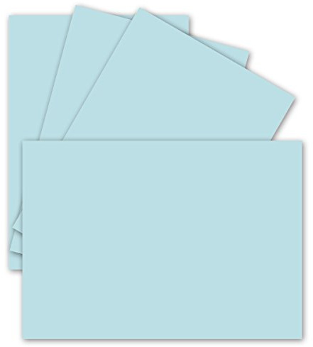 25 cartes simples DIN A6 - 10,5 x 14,8 cm - 240 g/m² - Bleu clair - Carton argileux - Papier de bricolage - Carton pour loisirs créatifs - Cartes pour loisirs créatifs - Cartes postales vierges
