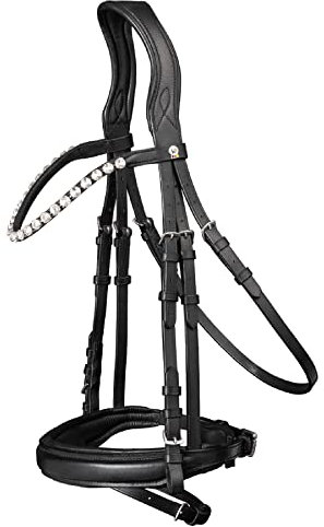 WALDHAUSEN Trensenzaum X-Line Beauty, ENGL.Komb., schwarz, WB, WB, schwarz