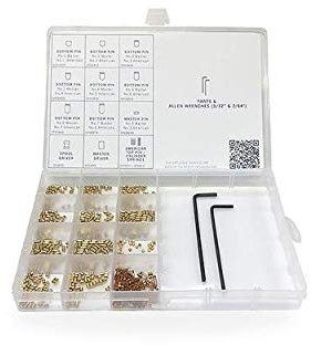Key Products American/Master Padlock Pin Kit with Tools, Straight Pins, Gold, Padlock Re-Keying Kit