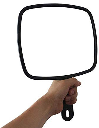 Mano espejo mano con mango peluquería profesional celebrado para peluquería 1pc