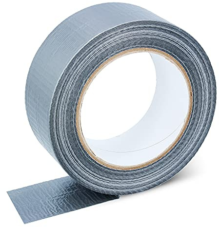 Aluminium Klebeband Wasserdicht Netzverstärkt 48 mm x 50 yd Grau DUCT Tape | Alu Klebeband Panzertape verstärkt mit einem Glasgittergewebe | Panzerband für PE Rohrisolierung Isolierschlauch