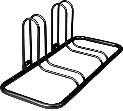 Retrospec Stash Rack Floor Stand Bike Storage for Mountain, Road & Kids Bicycles - Weather Resistant Steel Garage Bike Rack with Tool-Free Assembly & Universal Compatibility