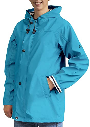 Breizh Ocean - Regnrock för damer i pansar, vattentät kappa unisex, randigt foder i sjömansstil - från XS till 4XL