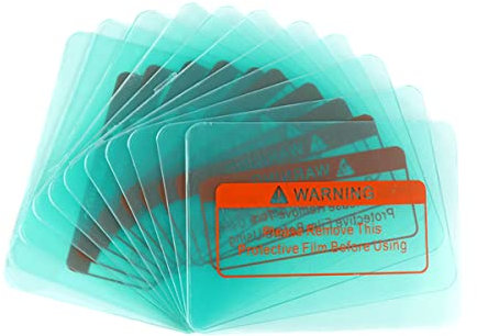MACHSWON 10 PCS Welding Helmet Cover Lens Outside Protective Lens Filter Covers 110x90x0.8mm Replacement Lens Clear Cover Lens for Solar Auto Darkening Welding Helmet