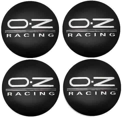 Zikger 4 Stück Radnabenkappen Nabendeckel für OZ Racing 56mm,Auto Felgendeckel mit Logo Radnabendeckel Wasserdicht Staubschutz Zubehör,E