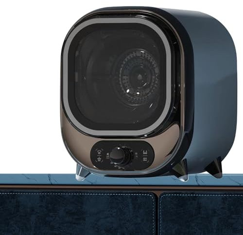 Secadora de Ropa pequeña, Mini Secadora centrífuga, Secadora portátil silenciosa con Potente turboventilador, Cerradura magnética de Puerta, Secadora de sobremesa Independiente(Black)