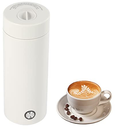 Mini bouilloire de voyage 400 ml - Petite bouilloire électrique portable avec thermostat - Petite bouilloire pour faire bouillir rapidement de l'eau pour le lait, le café et le thé - Blanc