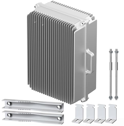 CHENGPI Outdoor Electric Cabinet Chassis Box - IP68 Waterproof Power Solar Cabinet Cast Aluminium Enclosure - Communication Monitoring Wall Mount Electrical Network Enclosure (17.7 x14.5 x 7)