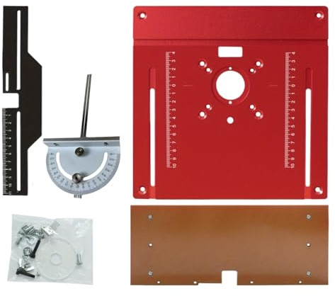 Router Tischeinsatz, Routerplatte Einsatz | Multifunktionaler Metalltisch -Sägeführer mit Mittelholch - Holzbearbeitungszubehör für Holzschneidemahlen
