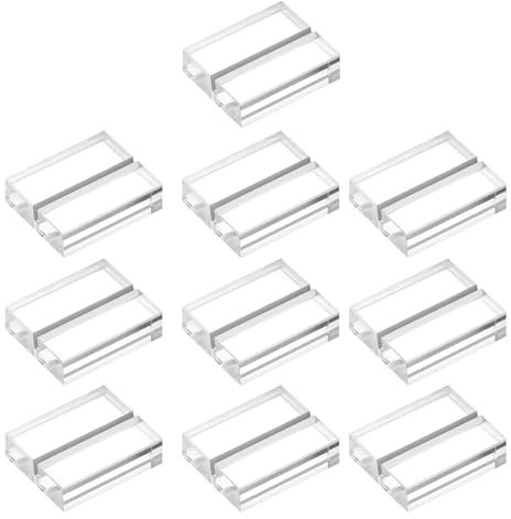 TOWARDSNAN 10 soportes acrílicos para números de mesa, portatarjetas portátiles transparentes adecuados para tarjetas de nombre de negocios y fotos de boda