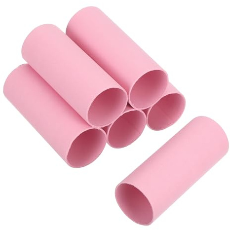 QUARKZMAN 6 Rotoli Di Cartone Per Artigianato, Rotoli Di Carta Igienica Cartone Ondulato Per Pittura, Disegno, Materiali Artistici, Progetti Fai Da Te, 3.94x1.58 Pollici, Rosa Chiaro