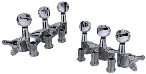 Elektrisk Gitarr Maskinhuvuden Stämare 1:19 Mini Oval Tuner Silver Stämstift Med Förpackning(CR 3R3L)