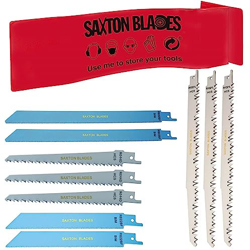 RPR10MX Saxton 10 Blade Reciprocating Sabre Saw Combo Wood & Metal fits Bosch, Dewalt Makita
