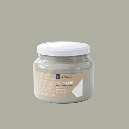 La Pajarita Matt Paint MP-13, Pintura Mate Base Agua, Gris, 500 ml