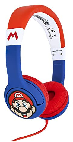 OTL Technologies Super Mario Junior Auriculares con Cable para niños (Producto con Licencia Oficial)