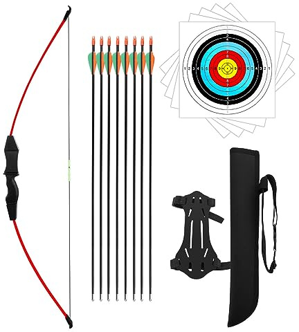 Dostyle 44 Bow and Arrow Set for Kids Children Outdoor Youth Recurve Bow Junior Archery Training for Kids Teams Game Gift
