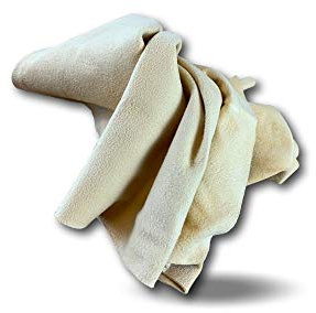 Peau de chamois véritable | Lot de 6 | Chiffon de nettoyage | Lustrage et séchage voiture | Ne raye pas | Entretien auto et moto | Astiquage appareils ménagers et salle de bains | Kibros PCHAM01x6