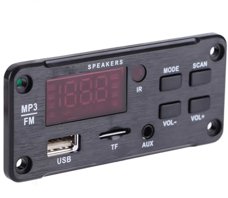 Kavolet Tablero de Decodificadores, Módulo de Decodificador de Audio MP3 con Control Remoto, Ranura para Tarjeta USB/TF, Radio FM, Interfaz AUX para de Audio de Automóviles, Estéreo en