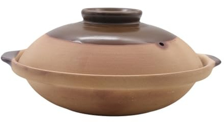 Cacerola Hierro Fundido Cazuelas de cerámica 18cm y 20cm, olla for sopa, cazuela cocina, ollas for estofado arcilla, barro, utensilios(20cm shallow)