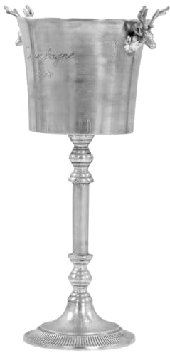 Genérico Enfriador de champán de Aluminio Macizo 39x29x71 cm Plateado,Casa y jardín,Decoración,Obras de Arte,Figuras, esculturas y estatuas-246517