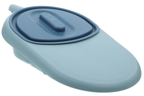 Veemoon Padella per Letto Reclinata con Coperchio Blu in Pp per Anziani, Donne Incinte e Pazienti Allettati, Orinatoio Maschile Anti-versamento Portatile per Uso Notturno e Bagno
