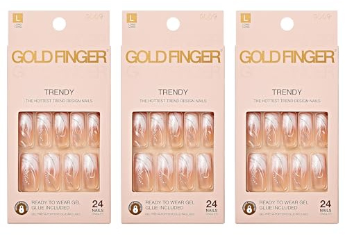 Goldfinger Gel Glam Design Nails (3 Pack)