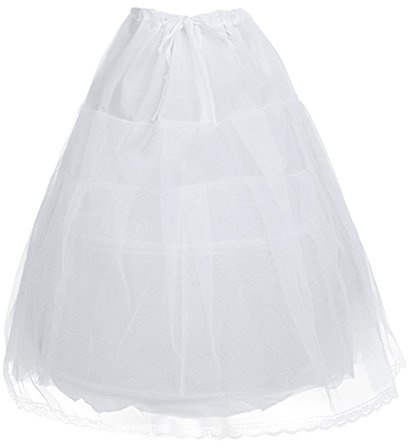 Agoky Enagua Niña Comunión Larga con Aro, Corta sin Aro para Chicas, Disfraz Cancán Rockabilly, Boda, Miriñaques, Retro Falda Encaje, Fiesta Tutú Blanco