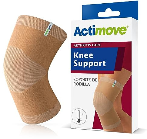 Actimove® ARTHRITIS CARE Knee Support - Light Compression Support and Therapeutic Warmth For Knee Arthritis - Heat-Retaining Ceramic Fibre Yarns - Beige, Large (15 - 17 / 38 - 43 cm)