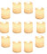 Yeahmart Pack of 12 Realistic and Bright Led Candle Lights, Battery Operated LED Tealights, Flameless Tea Lights with Warm White Bulb Light for Wedding, Table, Gift, Outdoor