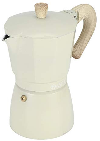 Aluminium Moka Pot, Octagonal Stovetop Espresso Maker with Wooden Handle, Home Coffee Moka Maker Kettle Pot for induction cooker, electric ceramic stove, gas stove -150ML, 300ML(02#)