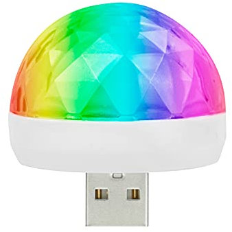 Mini lumière disco USB, mini lumière stroboscopique portable, lumière d'ambiance de voiture LED multi couleurs, convient aux fêtes de Noël, piscine, club, karaoké