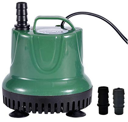 Kavolet 25 W, 1600 l/h, Tauchwasserpumpe, Mini-Brunnenpumpe mit Netzkabel, wasserdichte Wasserpumpe, sehr leise, für Aquarium, mit Düsen
