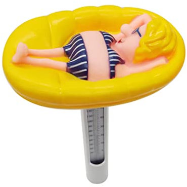 Water Thermometers Water Thermometers, Floating Swimming Pool Thermometer with String for Pools and Spas,Blonde Pool Thermometer