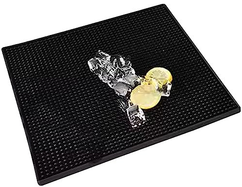 Tappetino da Bar in Gomma: YIDM Tappetino Da Bar, Tappetini da Barman, Antiscivolo Tappetino Bar in Gomma Nero, 45x30cm Bar Mat per Stoviglie, Tappetini Cocktail per Fissare Bicchieri da Vino