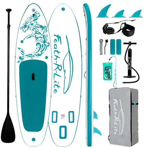 FEATH-R-LITE Stand Up Paddle Board Gonflable Sup avec Accessoires de Paddleboard, Planches de Paddle multifonctionnelles Pont antidérapant pour Adultes et Adolescents
