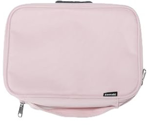 Zannaki Large Capacity Pencil Pouch Case with Lock, Pen Marker Stationery Bag Art Supply Storage Organizer Box for Bullet Journal Middle High School College Student Teen Girl Boy Women Adult, Pink