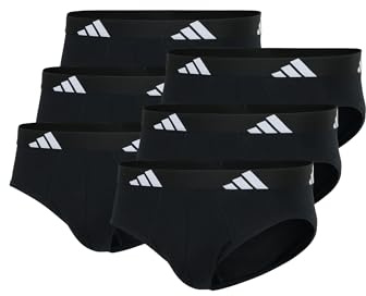 adidas Lot de 6 slips basiques pour homme, Noir3, L